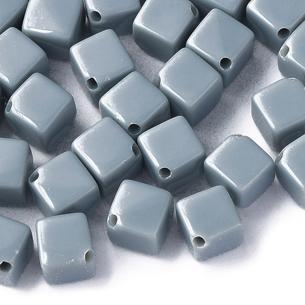 

PandaHall Opaque Acrylic Beads, Cube, Aqua, 13x14.5x14.5mm, Hole: 2mm, about 530pcs/500g Acrylic Cube Cyan