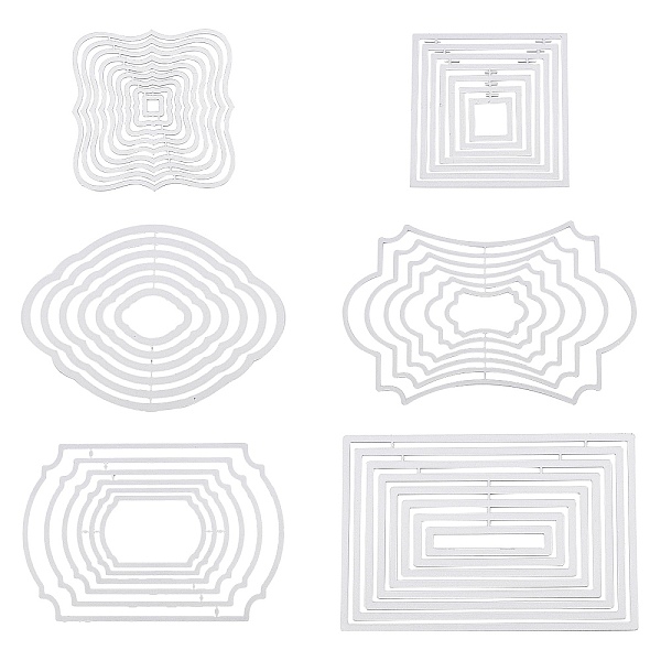 

PandaHall Frame Metal Cutting Dies Stencils, for DIY Scrapbooking/Photo Album, Decorative Embossing DIY Paper Card, Mixed Shapes, Matte...