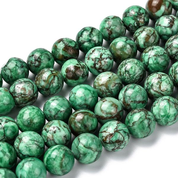 

PandaHall Natural Marble Beads Strands, Round, Dyed & Heated, Green, 10mm, Hole: 1mm, about 38pcs/strand, 15.7 inch(40cm) Natural Gemstone...