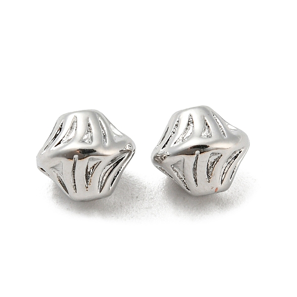 

PandaHall Brass Beads, Twist Bicone, Platinum, 7x6mm, Hole: 1mm Brass Bicone