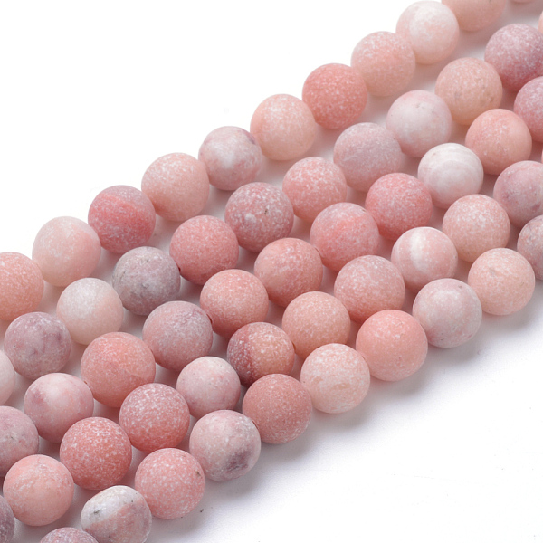 

PandaHall Natural Jade Beads Strands, Round, Frosted Style, 8~8.5mm, Hole: 1mm, about 47pcs/strand, 15.5 inch Other Jade Round