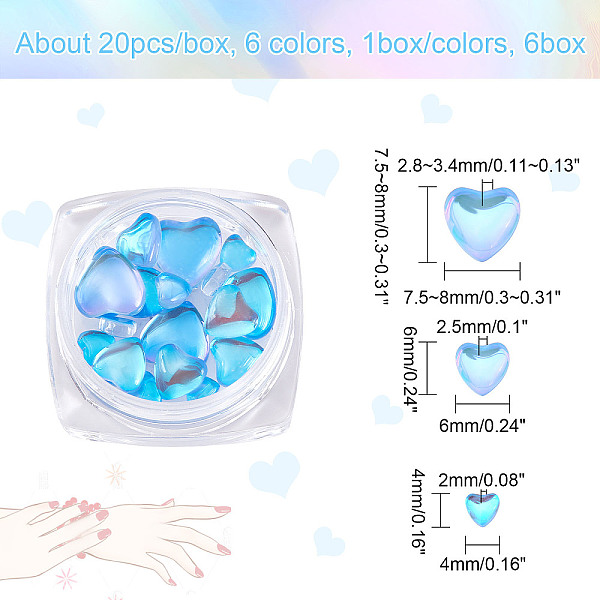Chgcraft 6box 6 Farben Cartoon Nail Art Dekoration