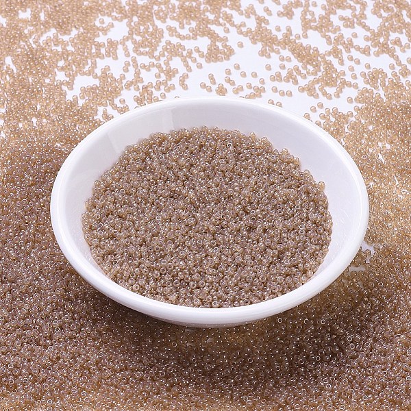 

PandaHall MIYUKI Round Rocailles Beads, Japanese Seed Beads, (RR2371) Transparent Marigold Luster, 11/0, 2x1.3mm, Hole: 0.8mm, about..., Gold
