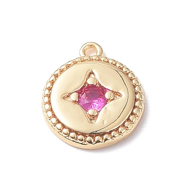 

PandaHall Brass Charms, with Glass, Flat Round with Star Charm, Real 18K Gold Plated, Violet, 11.5x10x2mm, Hole: 0.9mm Brass+Glass Flat..., Purple