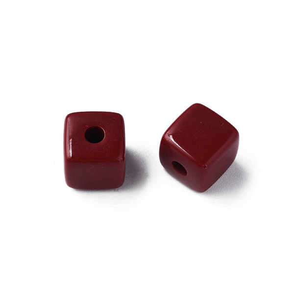 

PandaHall Opaque Acrylic Beads, Cube, Dark Red, 12.5x12.5x12.5mm, Hole: 3.5mm, about 263pcs/500g Acrylic Cube