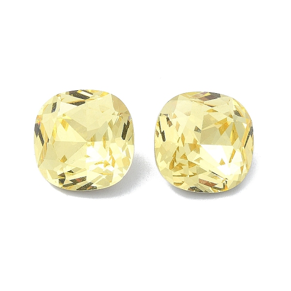

PandaHall Faceted Glass Rhinestone Cabochons, Pointed Back, Square, Jonquil, 15x15x8mm Glass Rhinestone Square Yellow