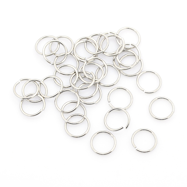 

PandaHall 304 Stainless Steel Open Jump Rings, Stainless Steel Color, 9x0.9mm, Inner Diameter: 7.2mm, about 90pcs/10g 304 Stainless Steel