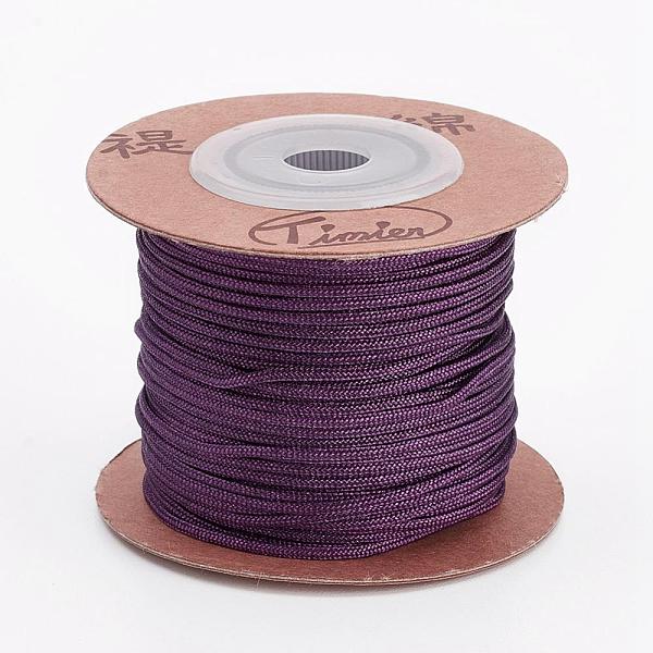 

PandaHall Nylon Cords, String Threads Cords, Round, Indigo, 1.5mm, about 27.34 yards(25m)/roll Nylon Purple