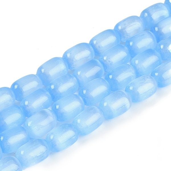 

PandaHall Natural Selenite Beads Strands, Dyed, Drum, Cornflower Blue, 12x8mm, Hole: 1.2mm, about 32pcs/strand, 15.43''(39.2cm) Selenite...