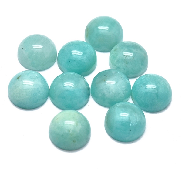 

PandaHall Natural Amazonite Cabochons, Half Round/Dome, 12x6mm Amazonite Half Round
