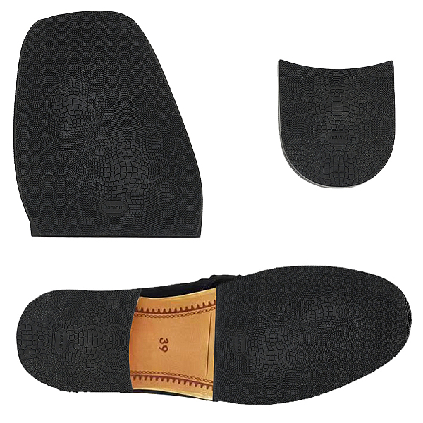 

PandaHall WADORN 2 Styles Shoe Soles Repair Replacement, Rubber Non-Slip Shoe Heel Bottom Front Half Sole Heel Shoe Protector Wear Resistant..., Black