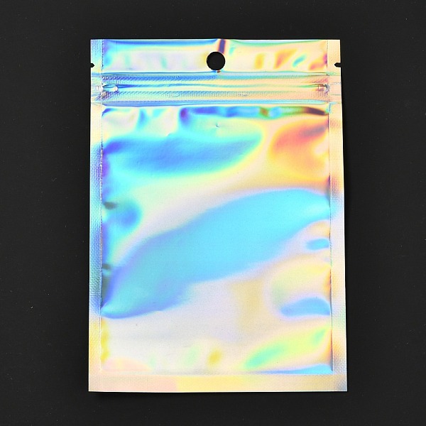 

PandaHall Rectangle Zip Lock Plastic Laser Bags, Resealable Bags, Clear, 14.9x10.5cm, Hole: 8mm, Unilateral Thickness: 2.7 Mil(0.07mm)...