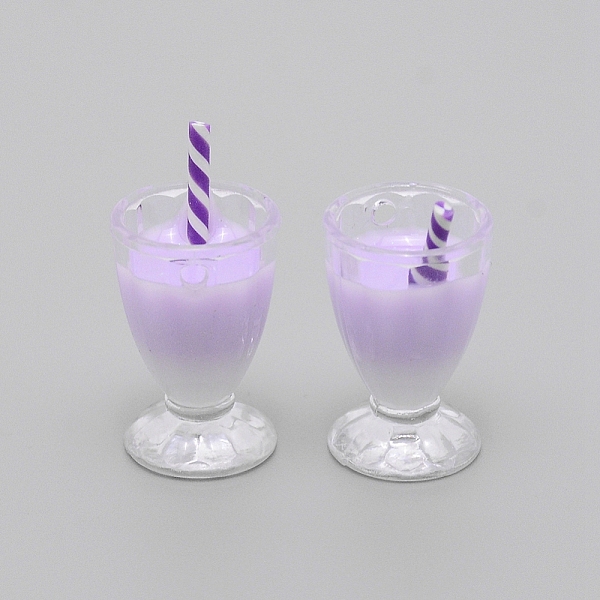 

PandaHall Plastic Pendants, Bubble Tea Shape, Lilac, 31x16mm, Hole: 2mm Plastic Food Purple