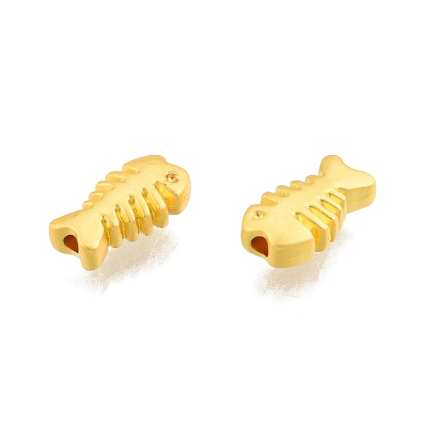 

PandaHall Alloy Beads, Fishbone, Matte Gold Color, 12.5x7x4mm, Hole: 1.8mm Alloy Others