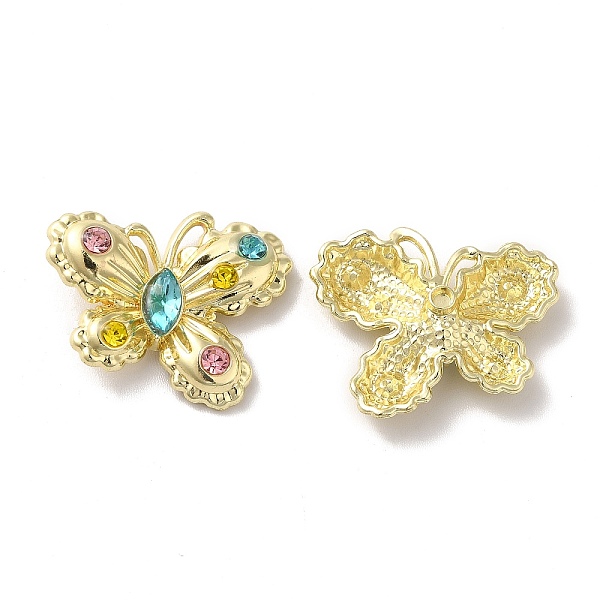 

PandaHall Alloy Pendant, with Glass, Light Gold, Lead Free & Cadmium Free, Butterfly Charm, Colorful, 19x24x6.5mm, Hole: 1.8mm Alloy+Glass..., Multicolor