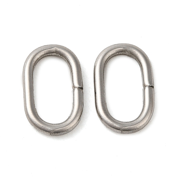 

PandaHall 304 Stainless Steel Linking Rings, Quick Link Connectors, Oval, Stainless Steel Color, 16x10x2mm, Inner Diameter: 12x6mm 304...