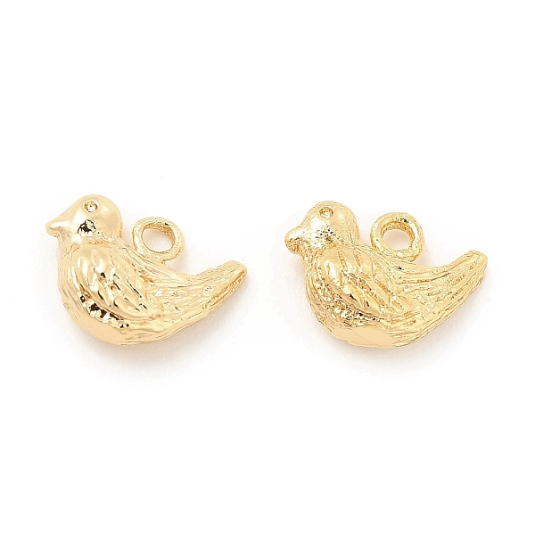 

PandaHall Brass Charms, Bird Charm, Real 18K Gold Plated, 7x10x4mm, Hole: 1.6mm Brass Bird