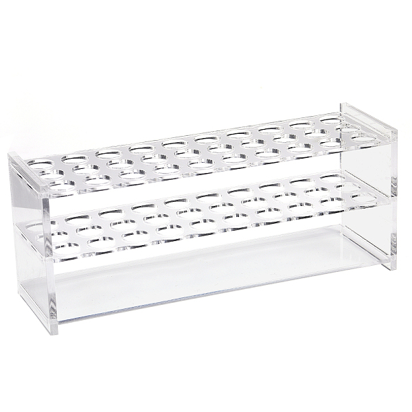 

PandaHall Acrylic Display Stands, Test Tube Display Stands, Lab Supplies, Rerctangle, Clear, 220x68x90mm, Inner Diameter: 16mm, Capacity...