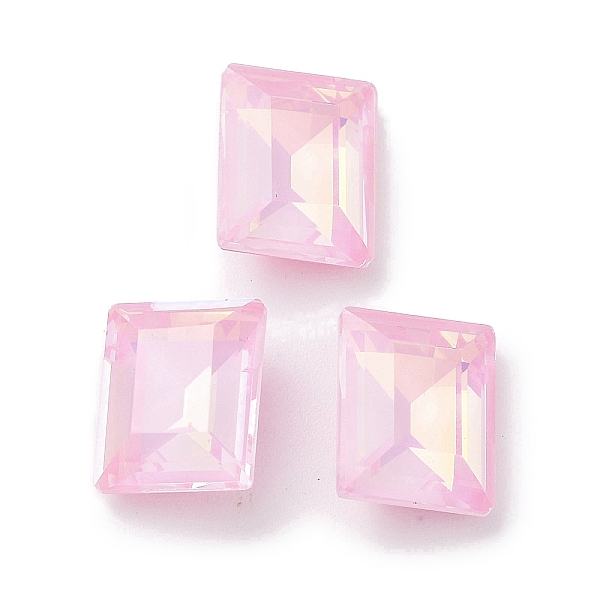 

PandaHall Glass Rhinestone Cabochons, Point Back & Back Plated, Faceted, Rectangle, Light Rose, 8x10x4mm Glass Rhinestone Rectangle Pink