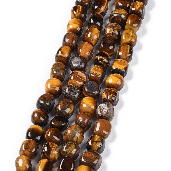 

PandaHall Natural Tiger Eye Beads Strands, Nuggets Tumbled Stone, 6.5~15x7~14x7~14mm, Hole: 1~1.4mm, about 32~33pcs/strand, 15.16~ 15.75...