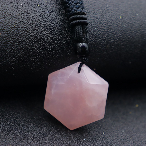 

PandaHall Natural Rose Quartz Pendant Necklaces, Hexagon, 20.08~31.50 inch(51~80cm) Rose Quartz Hexagon