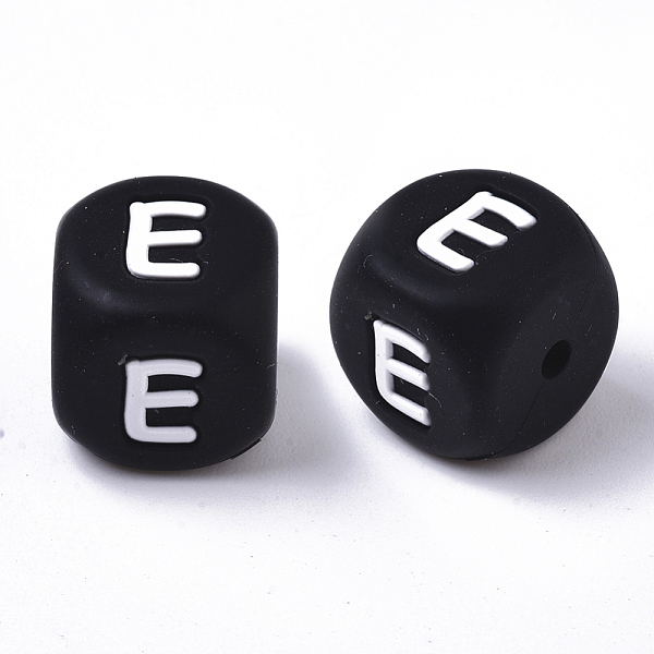 

PandaHall Food Grade Eco-Friendly Silicone Beads, Horizontal Hole, Chewing Beads For Teethers, DIY Nursing Necklaces Making, Cube, Black...