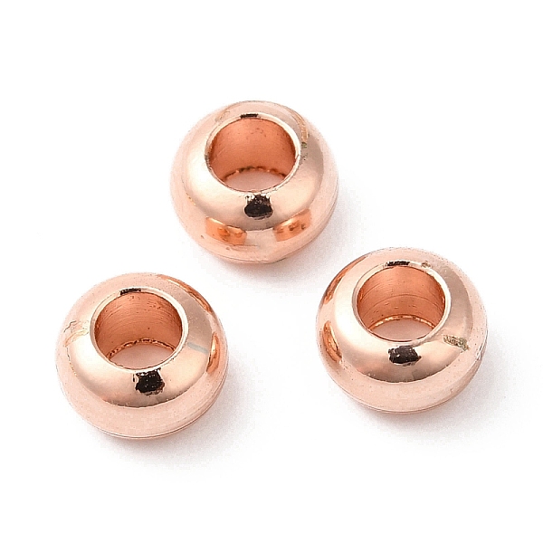 

PandaHall Brass Beads, Cadmium Free & Lead Free, Rondelle, Long-Lasting Plated, Rose Gold, 6x3.5mm, Hole: 2.5mm Brass Rondelle