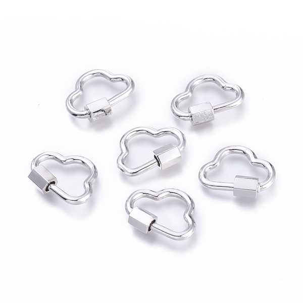 

PandaHall Brass Screw Carabiner Lock Charms, for Necklaces Making, Long-Lasting Plated, Cadmium Free & Lead Free & Nickel Free, Cloud...