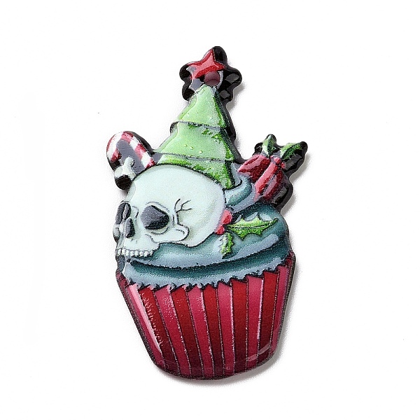 

PandaHall Printed Acrylic Pendants, for Christmas, Cake Pattern, 40x23x2mm, Hole: 1.8mm Acrylic Food Red