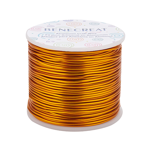 

PandaHall BENECREAT Matte Round Aluminum Wire, Coral, 15 Gauge, 1.5mm, 68m/roll Aluminum Round Red