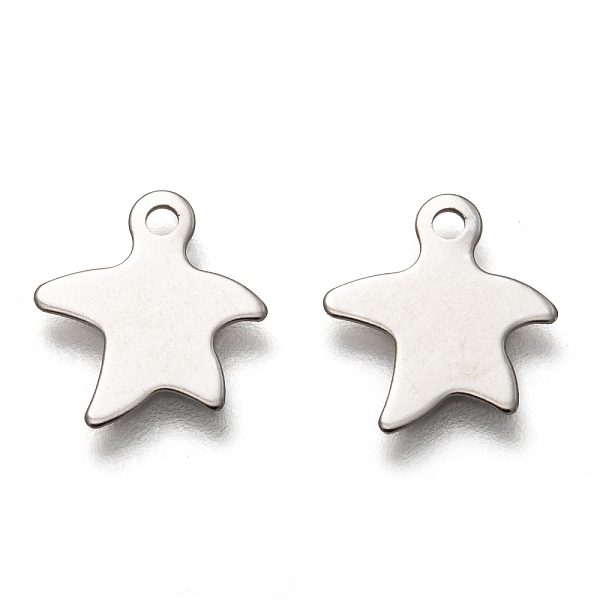 

PandaHall 201 Stainless Steel Charms, Laser Cut, Starfish/Sea Star, Stainless Steel Color, 11x11x0.5mm, Hole: 1.4mm 201 Stainless Steel...
