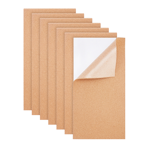PandaHall BENECREAT Cork Label Stickers, Self Adhesive Craft Stickers, Rectangle, Peru, 40x20x0.2cm Wood Rectangle Brown
