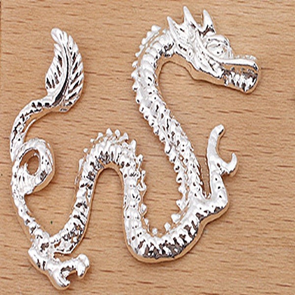 

PandaHall Alloy Cabochons, Dragon, Silver, 48x32mm Alloy Dragon