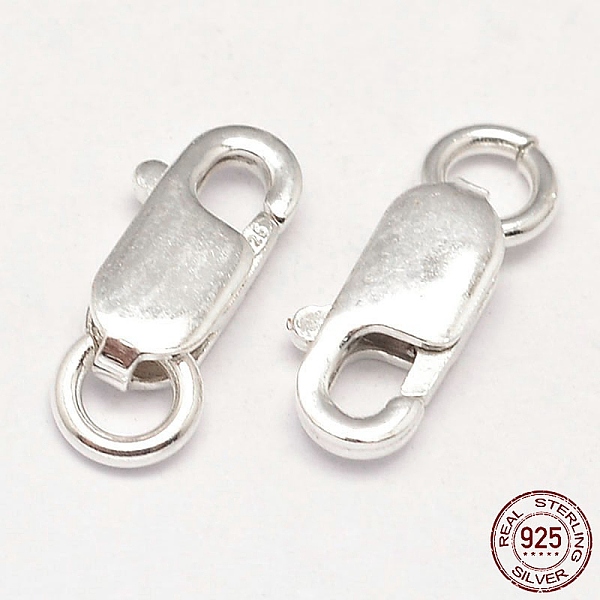 

PandaHall 925 Sterling Silver Lobster Claw Clasps, with Jump Rings, Silver, 10x4x2.4mm, Hole: 2.2mm, about 49pcs/20g Sterling Silver Others