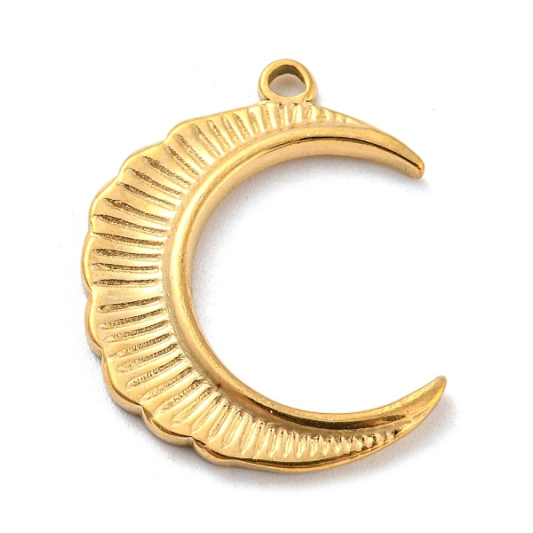 

PandaHall 304 Stainless Steel Pendants, Moon Charm, Golden, 23x18x1.5mm, Hole: 1.6mm 304 Stainless Steel Moon