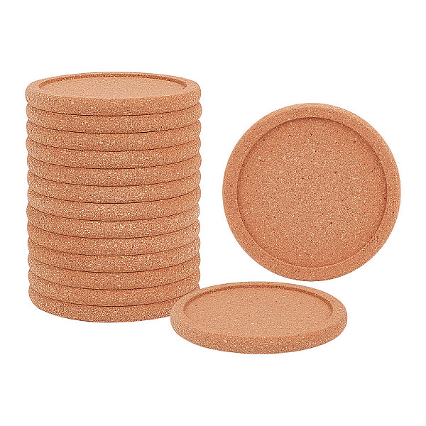 

PandaHall Cork Cup Mat, Flat Round, Peru, 100x10mm Cork Brown