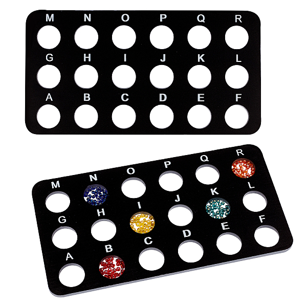 CHGCRAFT 2pcs Plastic Bead Counter Boards Round Bead Counting Board For Sort And Organize Jewelry Crafts