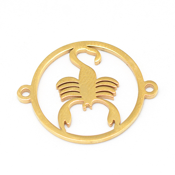 

PandaHall 304 Stainless Steel Links Connectors, Flat Round with Twelve Constellation/Zodiac Sign, Scorpio, 22x18x1mm, Hole: 1.5mm 304...