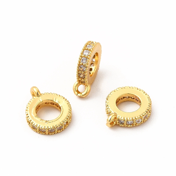 

PandaHall Brass Rhinestone Tube Bails, Loop Bails, Hanger Links, Real 18K Gold Plated, 10x3x8mm, Hole: 1.2mm, Inner Diameter: 4mm...