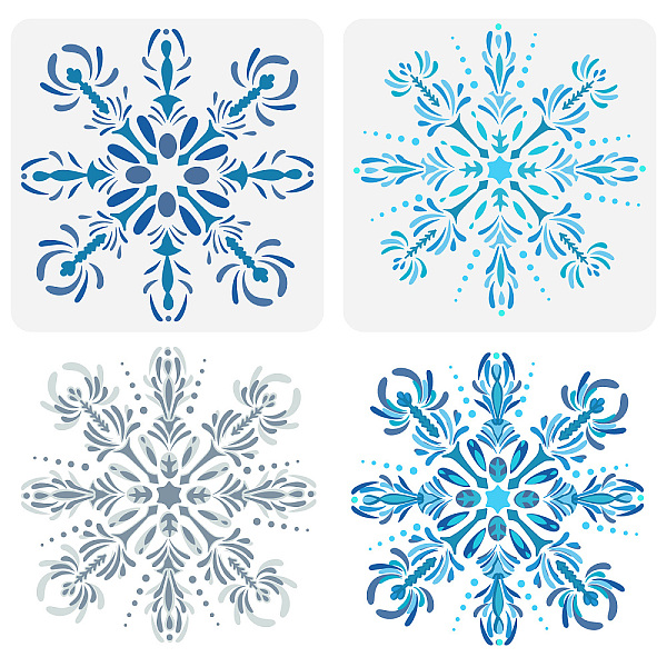 

PandaHall FINGERINSPIRE 2 PCS Layered Snowflakes Stencil for Painting 30x30cm Reusable Snowflakes Pattern Drawing Template Christmas Theme...