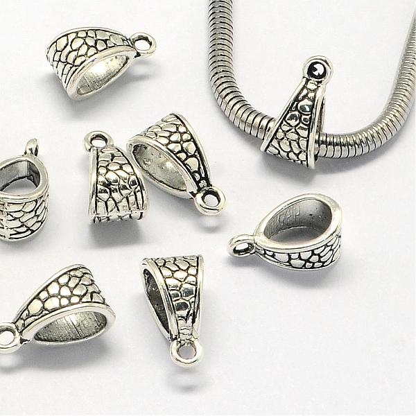 

PandaHall Tibetan Style Alloy Tube Bails, Loop Bails, Bail Beads, Antique Silver, 14.5x7.5x8mm, Hole: 1.5mm, Inner Diameter: 6x8mm Alloy...