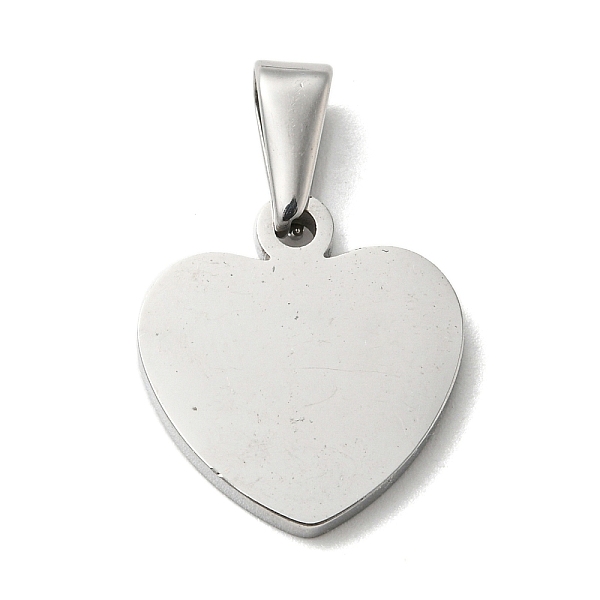 

PandaHall 304 Stainless Steel Pendants, Stamping Blank Tag, Heart, Stainless Steel Color, 17.5x16x1.36mm, Hole: 10mm 304 Stainless Steel...