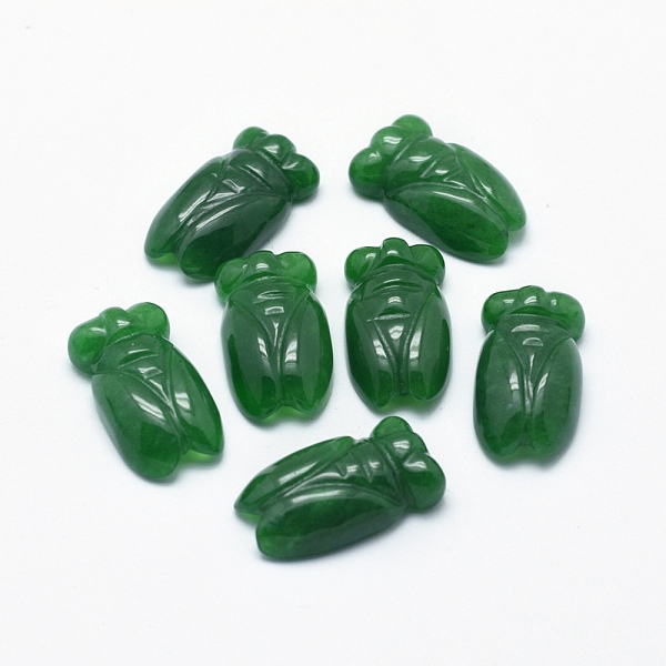 

PandaHall Natural Myanmar Jade/Burmese Jade Pendants, Dyed, Vegetable, 21~23x11.5~14x6mm, Hole: 0.8mm Myanmar Jade Vegetables Green