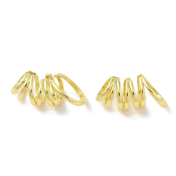 

PandaHall Brass Cuff Earrings for Women, Real 18K Gold Plated, 14x31x16.5mm Brass