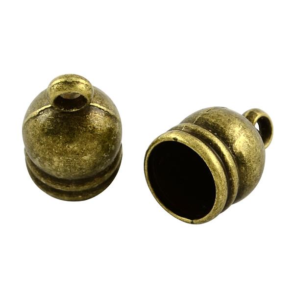 

PandaHall Tibetan Style Alloy Cord Ends, End Caps, Cadmium Free & Nickel Free & Lead Free, Antique Bronze, 14x9x9mm, Hole: 3mm, Inner...