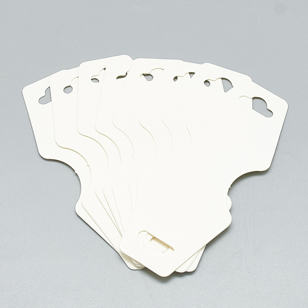 

PandaHall Cardboard Necklace & Bracelet Display Cards, White, 9.5x3.7cm Paper Trapezoid White