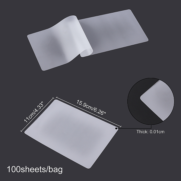 

PandaHall 100 Sheets Thermal Laminating Pouches, 15.9x11cm Clear Laminating Pouch Film Photo Protecting Sheets Hot Laminate Pouches Sheets...