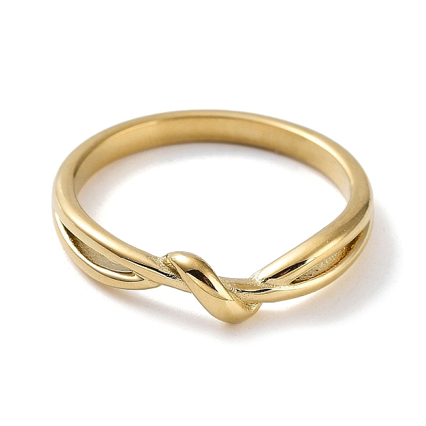 

PandaHall Ion Plating(IP) 304 Stainless Steel Hollow Finger Rings, Real 18K Gold Plated, US Size 7 1/4(17.5mm) 304 Stainless Steel