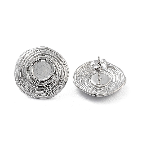 

PandaHall 304 Stainless Steel Stud Earrings, Flat Round, Stainless Steel Color, 22.5x21.5mm 304 Stainless Steel Flat Round