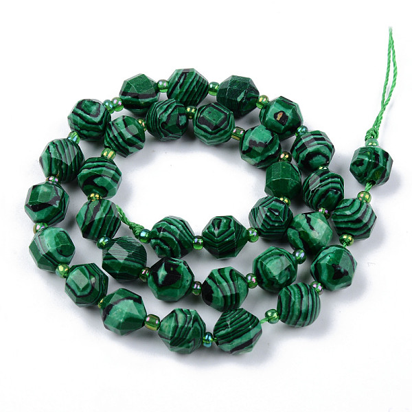 Synthetic Malachite Beads Strands